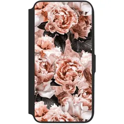 Nivocase Klapphülle für Samsung Galaxy A16 5G Handyhülle aus Kunst Leder NIVOflip schwarz Blume Rose (Samsung Galaxy A16 5G), Smartphone Hülle, Schwarz