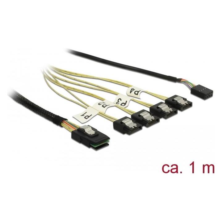 Delock Internes SAS-Kabel (100 cm, Mini-SAS) (85682)