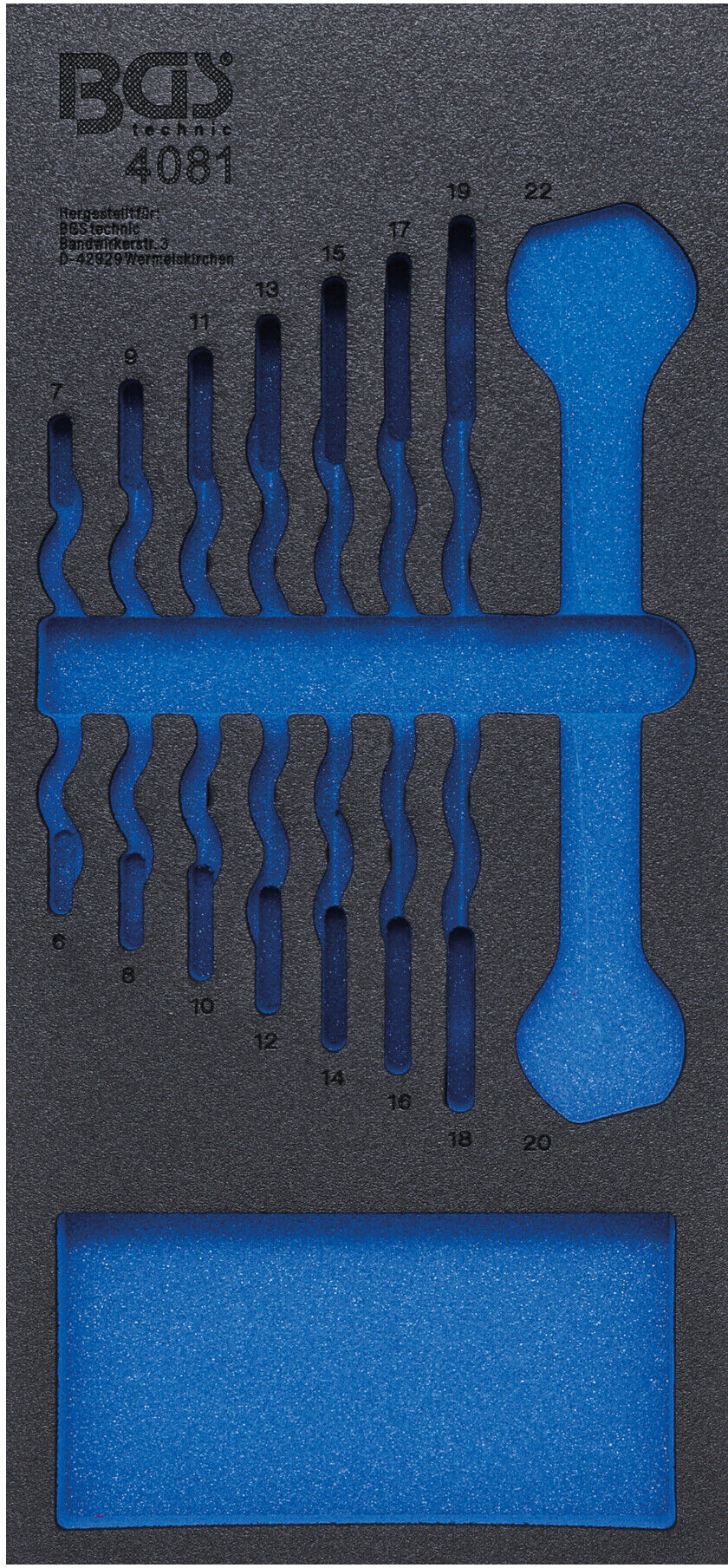 BGS Werkstattwageneinlage 1/3 4081-1, leer, für Art. 4081 ; BGS technic)