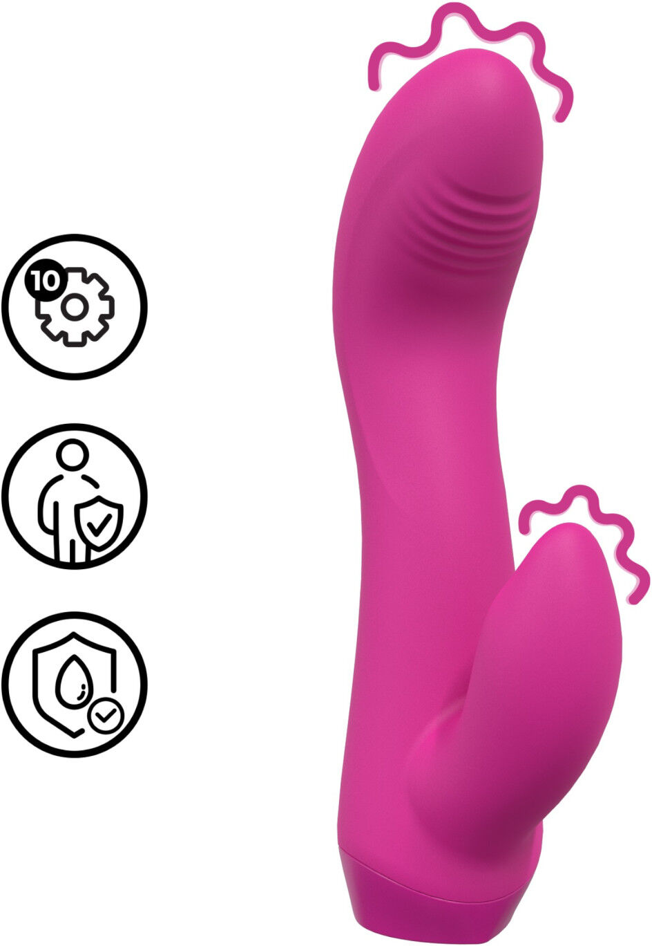 Loveline - curved bunny mini vibrator (pink)
