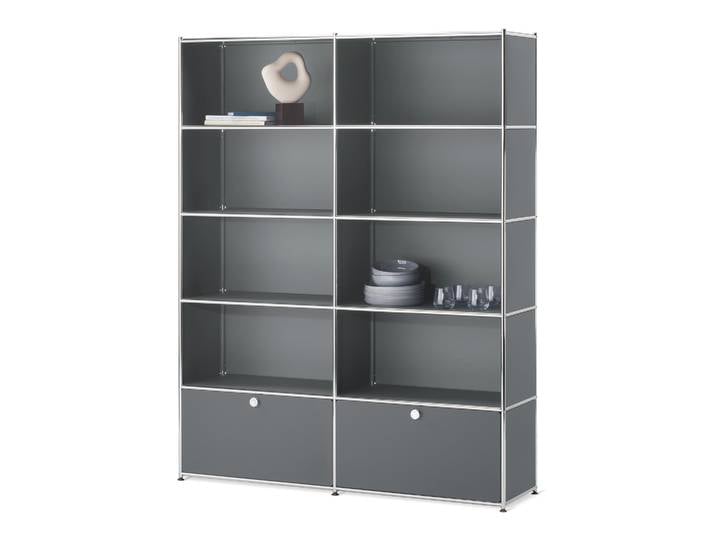 Tchibo - Regal »Cn3« mit 2 Klappen - 152x40x194,5cm - chrom -