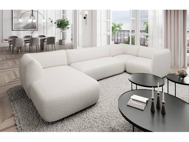 Stoff Wohnlandschaft Madrid U-Form