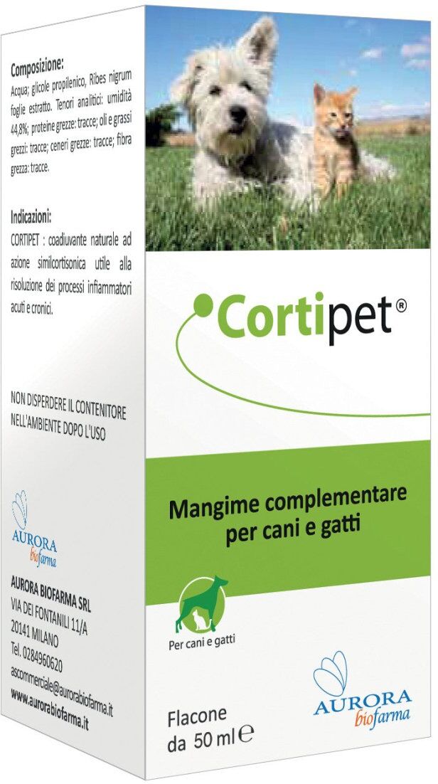 Aurora Biofarma Cortipet 50 ml gocce mangime complementare cani e gatti