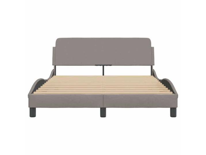Lit 140x190cm - VIDAXL - Cadre de lit MODERNE - Dover taupe tissu L8999