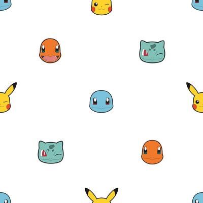 Pokémon Character Faces Peel and Stick Wallpaper by RoomMates