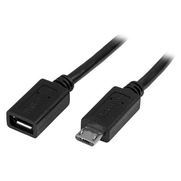 StarTech Micro USB Verlängerungskabel - Stecker/Buchse (0.50 m, USB 2.0) (USBUBEXT50CM)