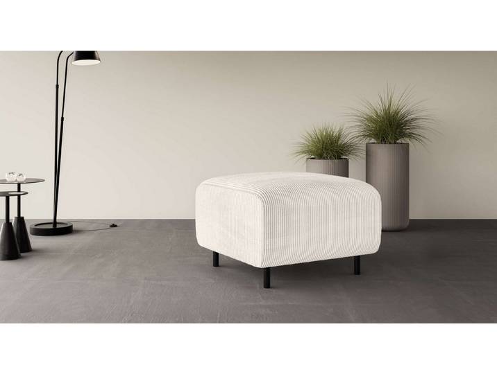 OTTO home Polsterhocker ARROS klein mit Wellenunterfederung, Maße B/T/H: 70/70/46 cm, passend zur Serie, in hochwertiger Verarbeitung