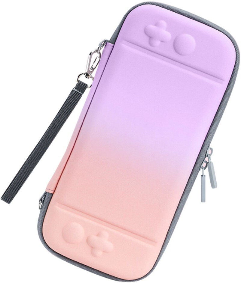 INCOVER Nintendo Switch / Switch OLED Opbevaringscase m. Lynlås - Lyserød / Lilla