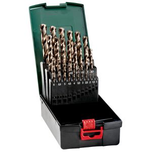 Metabo Bohrer HSS-Co-Bohrerkassette SP, 627672000, 25-teiliges Set, HSS-Co DIN 338 Metallbohrer
