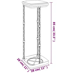 vidaXL Saburus, Abfalleimer, Schwarz