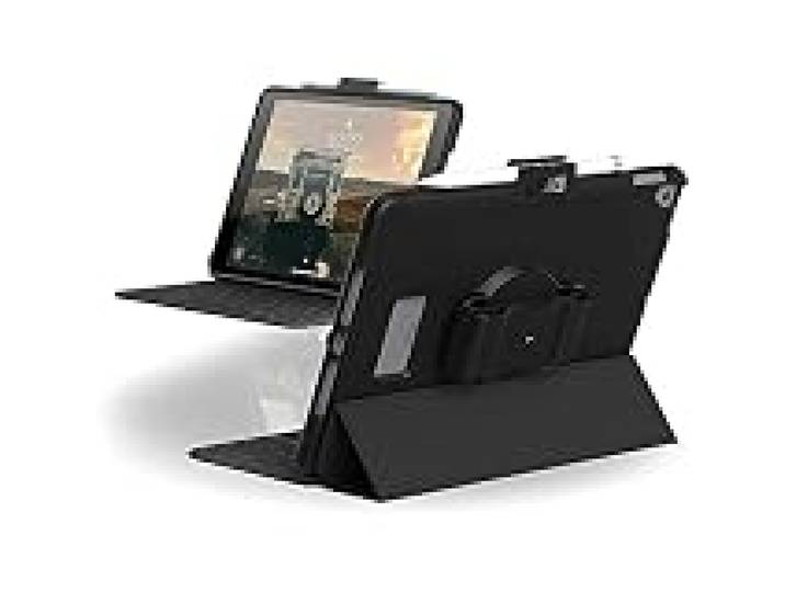 Urban Armor Gear Scout Coque pour Apple iPad 10,2 pouces (2020 & 2019) (Support Rotatif 360° Dragonne, Porte pour Apple Pencil et Logitech Crayon, Apple Smart Keyboard compatible) noir