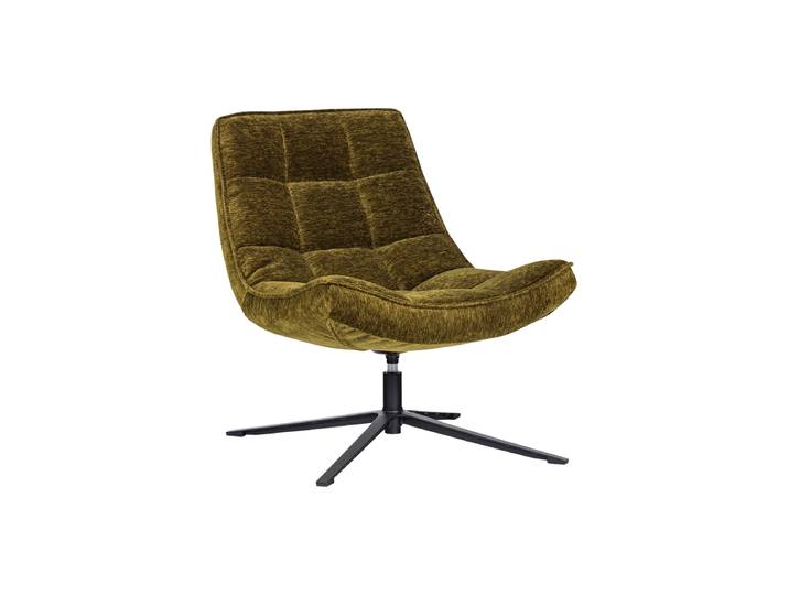 Drehbarer Design Sessel „Maudi“ Chenille Grün De Eekhoorn