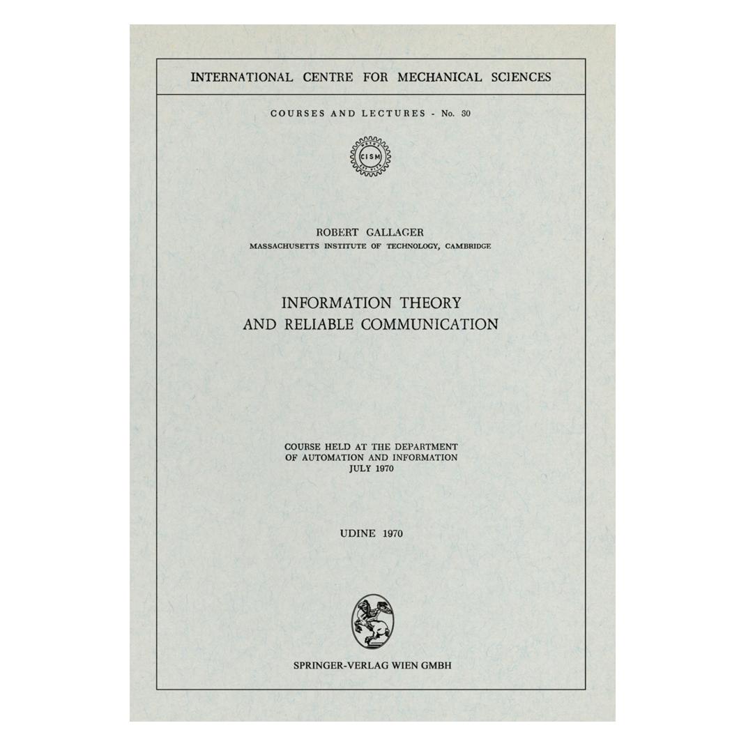 Springer Information Theory and Reliable Communication (Englisch, Softcover, Robert Gallager) (55552905)
