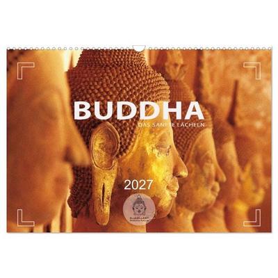 BUDDHA - Ein sanftes Lächeln (Wandkalender 2027 DIN A3 quer), CALVENDO Monatskalender