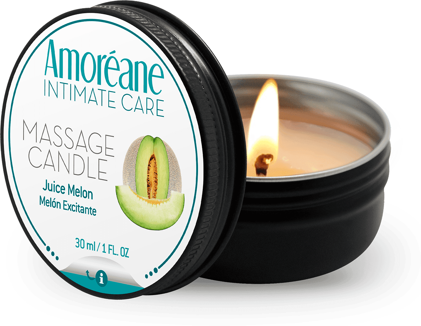 Amoreane Bougie de Massage Saveur Melon - 30 ml