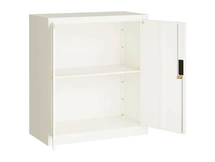 Blanc Meuble de bureau Cabinet de Bureau Grand espace blanc 79x40x90 cm acier N1050