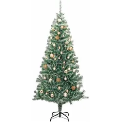 vidaXL, Weihnachtsbaum, Weihnachtsbaum Beschneit LED Beleuchtet Christbaum Tannenbaum Deko 240cm (240 cm)
