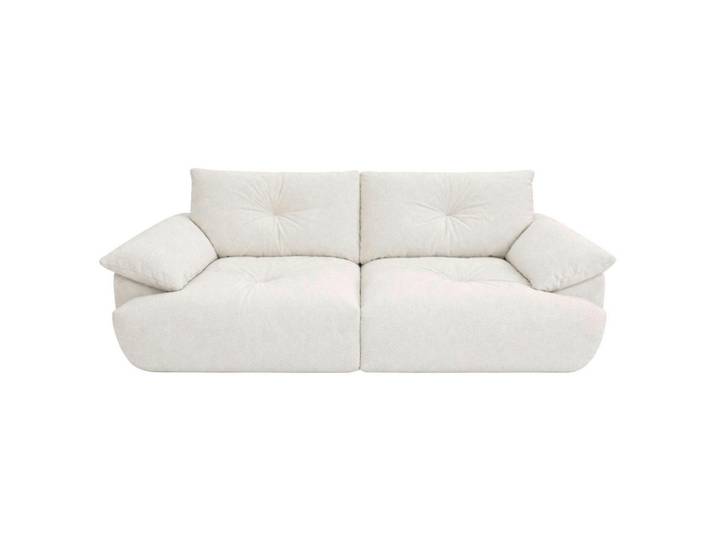Ambia Home Bigsofa, Creme, Kunststoff, 2-Sitzer, 243x90.5x130 cm, Rücken echt, Wohnzimmer, Sofas & Couches, Sofas, Bigsofas