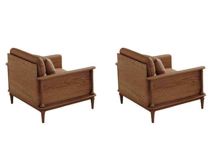 JVmoebel Sessel Moderner Braun Designer stilvolles 2x Sessel Wohnzimmer Möbel (2-St)