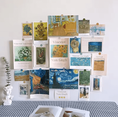 Inspire Picks Nordic Retro Photo Card Wall Stickers Aesthetic Postcard Collage Decor For Bedroom 12
