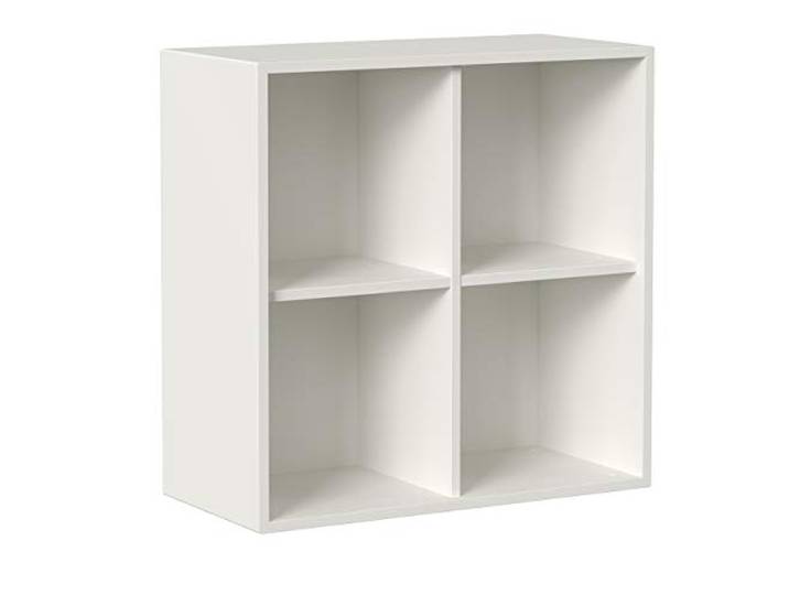 Iconico Home QBE, Wandwürfel mit 4 Fächern, Eingang, Wohnzimmer, Schlafzimmer, Jugendzimmer, Arbeitszimmer, 75 x 35 x 75 cm, weiß