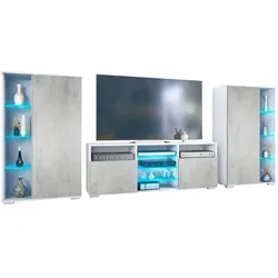 WOHNWAND Davos Beton Oxid Optik
