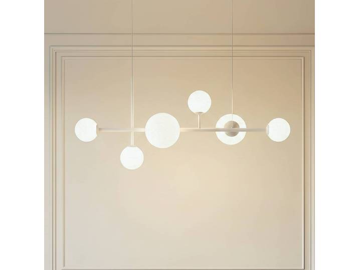 Hängelampe Dione ALDEX, dimmbar, weiß / opal, für Wohn- / Esszimmer, Glas, Modern, Pendelleuchte