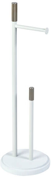 Showerdrape Chester White Toilet Roll Holder & Spare Paper Holder Combination