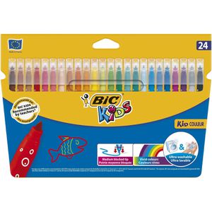 Bic Filzstifte Kids Couleur, 8418005, 0,8mm, auswaschbar, 24 Stück