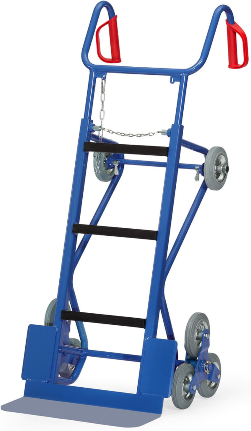 fetra Gerätekarre 11052, Tragkraft 400kg, Schaufel 19x55cm, 3 Treppensterne, mit Stützräder)