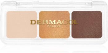 Dermacol Compact Trio paleta de sombra para os olhos tom 3 Golden Sands 4.2 g. Compact Trio