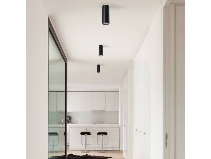 LEDS-C4 Pipe Deckenspot zweiflammig weiß-schwarz Pipe, dimmbar, weiß / opal, für Wohn- / Esszimmer, Aluminium, Modern, Strahler