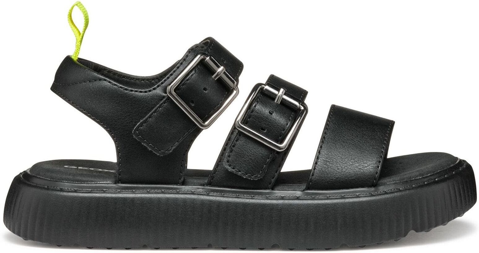 Riemchensandalette GEOX "Geox Sandalen Lederimitat", Mädchen, Gr. 32, Lederimitat, schwarz, Schuhe