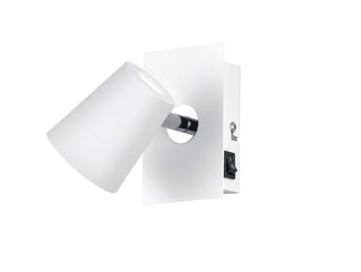 Trio Leuchten LED Wandspot Narcos 873170131, Metall weiß matt / Chrom, 1 x 4 Watt