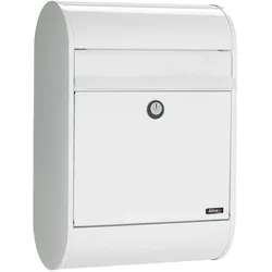 ALLUX 5000 Design Briefkasten - Weiss mit Euro Schloss