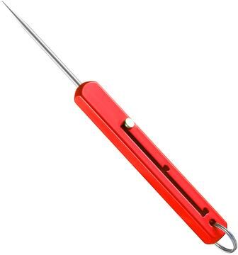 Modern Mode Marketplace Retractable Titanium Toothpick Keychain Portable Fruit Pick red
