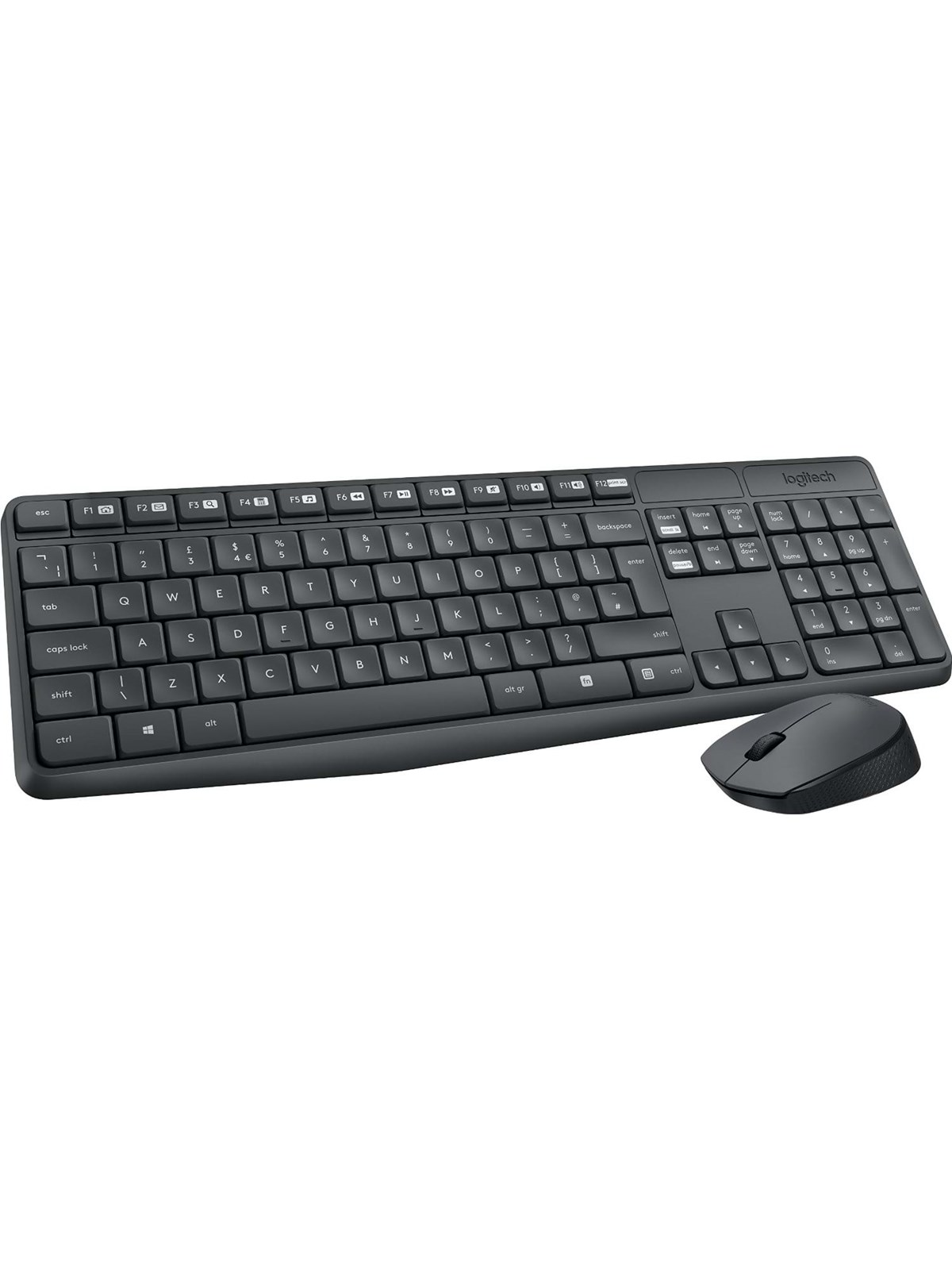 Logitech MK235 Wireless Combo - DE - Tastatur & Maus Set - Deutsch - Grau