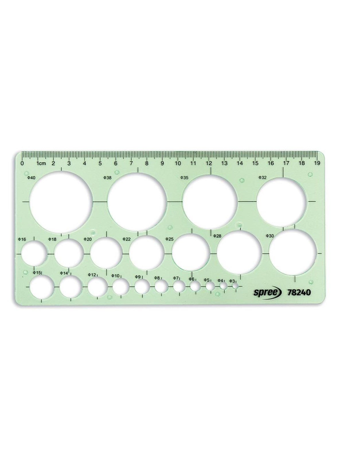 SPREE Circle template ø 3mm - ø 40mm