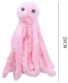 Inspired Finds Cute Octopus Plush Cat Toy For Interactive Play & Chewing Fun pink