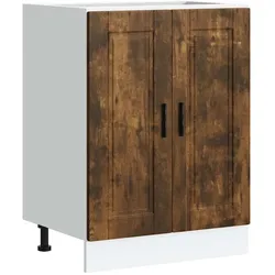 DELUKE Küchenunterschrank THEO Räuchereiche 60x46x81,5 cm | Küche Unterschrank mit Türen