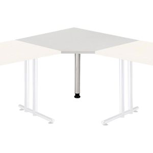 Hammerbacher Eckverbindung LT 12, lichtgrau, Maße: 120 x 120cm, Fünfeck