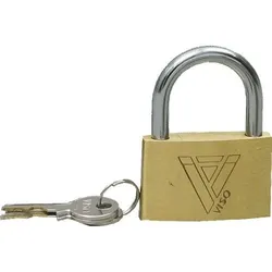 Viso Vorhängeschloss mit 2 Schlüsseln CAD301SB Messing 3 x 0,75 x 2 cm Bronze, Silber