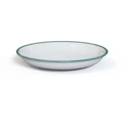 Relags Origin Outdoors Emaille Teller 20 cm - STK - weiß / oceangrün