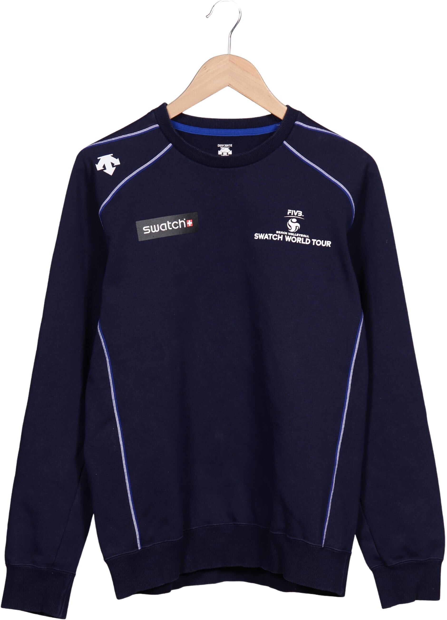 Descente Allterrain Herren Sweater, Marineblau, Gr. M, Synthetik / Baumwolle - Second Hand