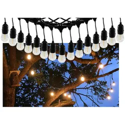 ChiliTec Biergarten-Lichterkette "CT-BGL 15" 1,5 + 12,5m, 15x Filamentlampe 0,8W