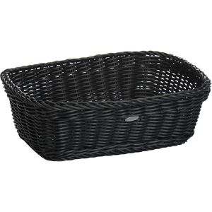 Westmark Brotkorb Saleen, geflochten, aus Kunststoff, 31,5 x 22 x 10 cm, eckig, schwarz