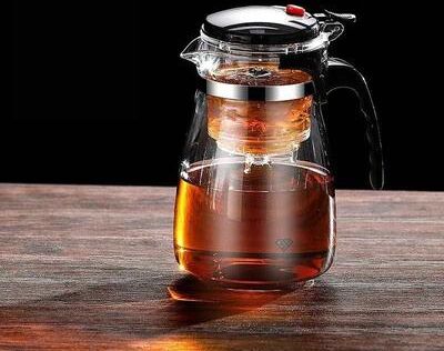 Uplifted Finds Large Capacity Glass Teapot With One Click Filtration Chinese Kung Fu Flower Tea Maker 1000 Ml