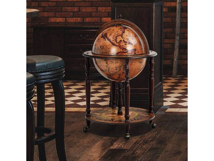 GIANTEX Meuble Range Bouteille Mobile avec Rangement Fermé et Etagère Ouverte-60 5x60 5x95 5CM Brun