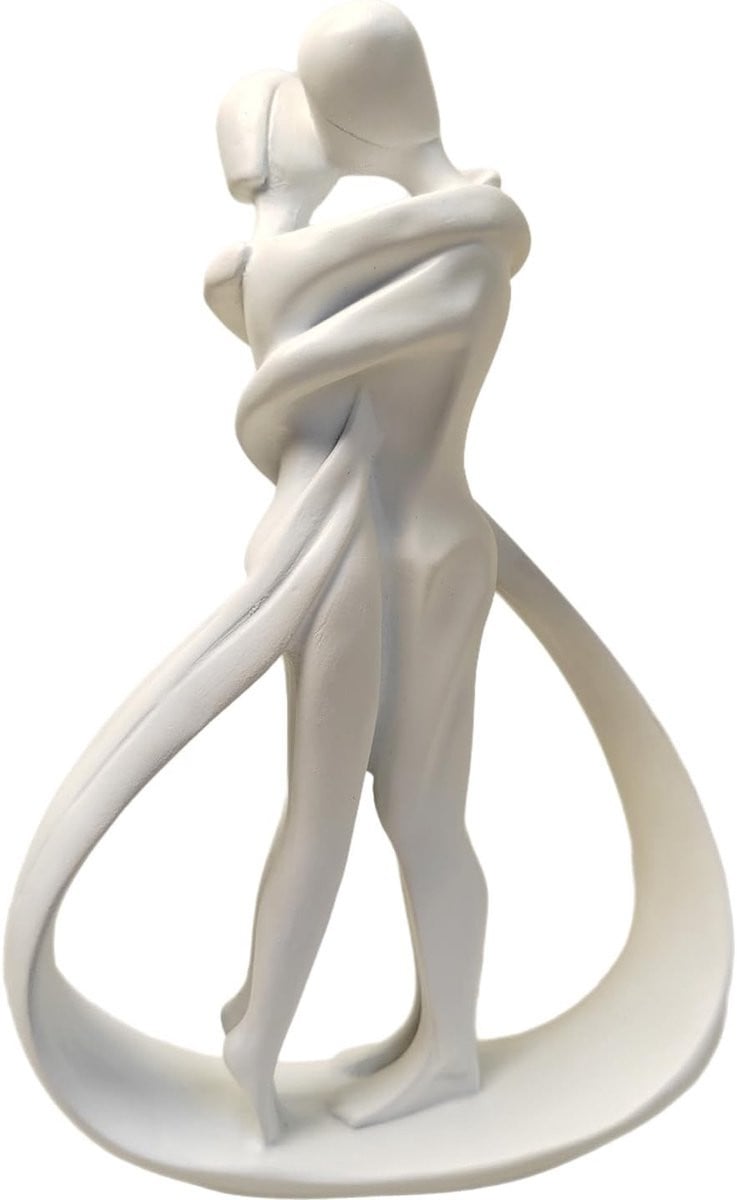 Koppel Moderne Abstracte Beeldhouwwerk Decoratieve Figuren van Polyresin voor Woonkamer en Kantoor