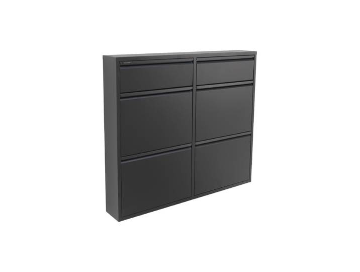 Design Schuhschrank „Billy 6“ Schwarz Spinder Design